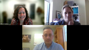 Screenshot of Allison, Dr. Pyrdek and Chris