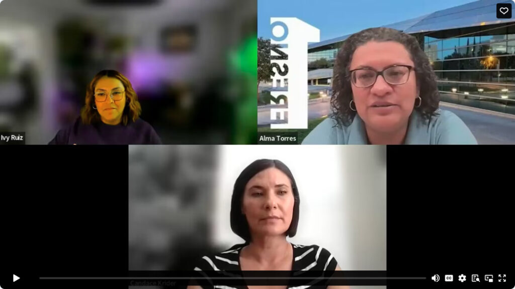 Zoom gallery view with Ivy Ruiz, Fresno Animal Center Director Alma Torres and Dr. Candace Krider